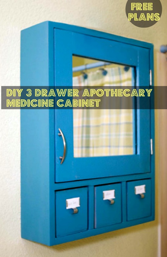 Free DIY Furniture Plans to Build a 3 Drawer Medicine ...