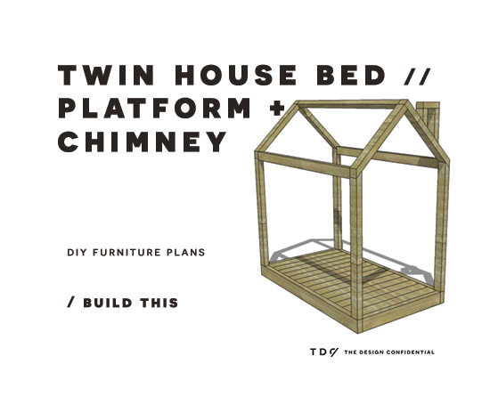 DIY Furniture Plans  How to Build a Twin House  Bed  with 