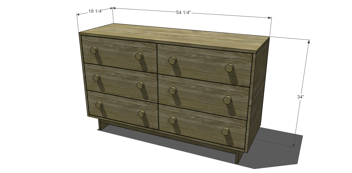 Free Diy Furniture Plans To Build An Emmerson 6 Drawer Dresser