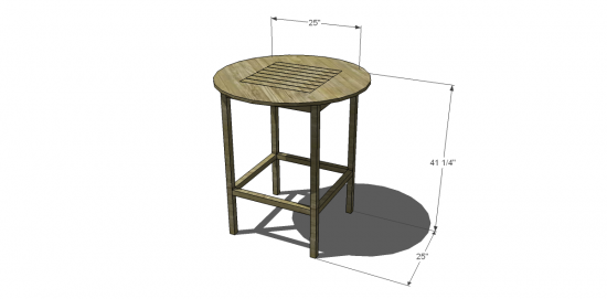 Free Diy Furniture Plans To Build A, Round Pub Table Plans