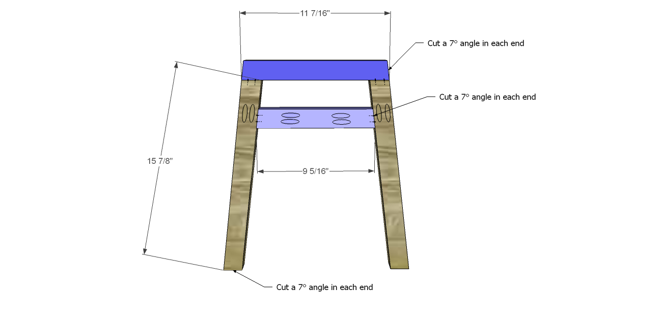 Free Diy Furniture Plans How To Build, What Angle To Cut Stool Legs