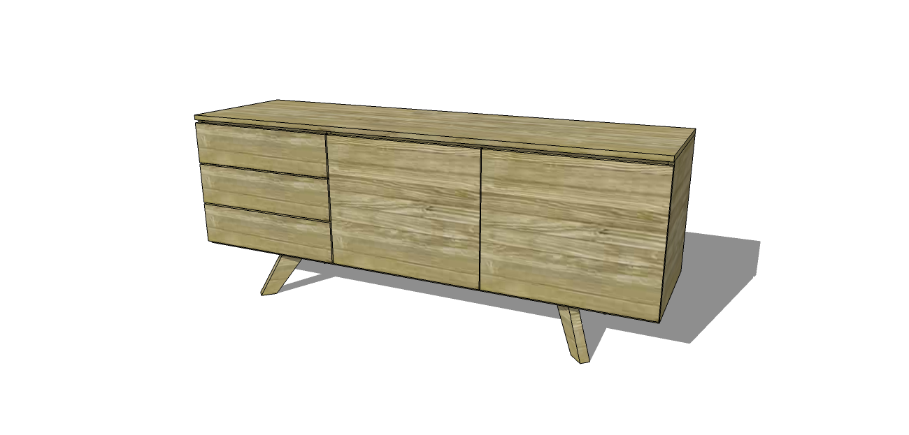 Free Diy Furniture Plans To Build An Mid Century Modern Credenza