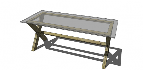 Diy X Brace Side Table W Concrete Top Free Easy Plans