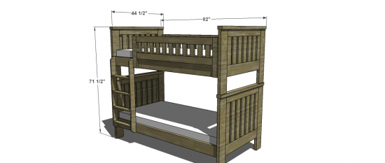 diy twin bunk bed