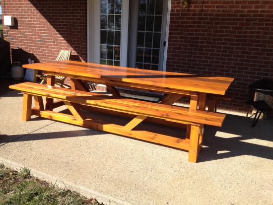 Reader Showcase: Bob's Provence 4x4 table with benches ...