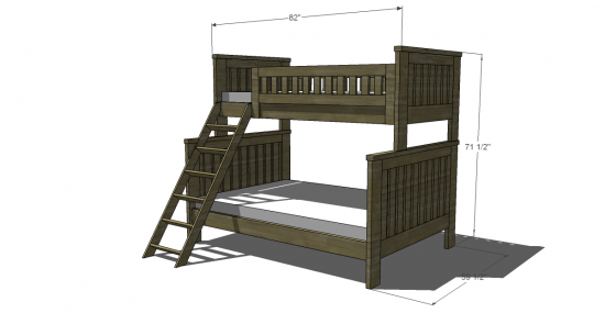 double twin loft bed