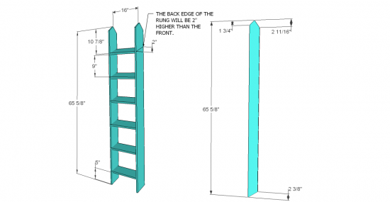 Rh Inspired Kenwood Twin Over Full Bunk, How To Build A Wooden Ladder For Bunk Bed