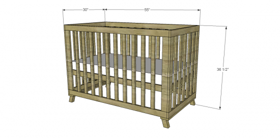baby cribs size