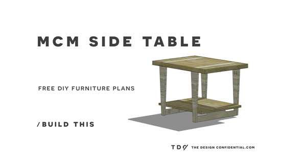 Free DIY Furniture Plans // How to Build a Mid Century 