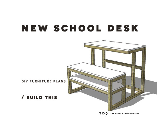 Free DIY Furniture Plans // How to Build a New School Desk ...