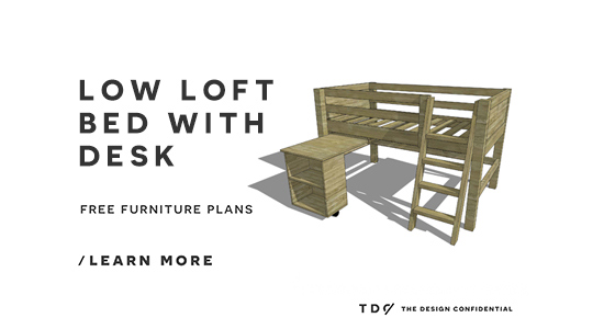 Free DIY Furniture Plans // How to Build a Twin Sized Low 