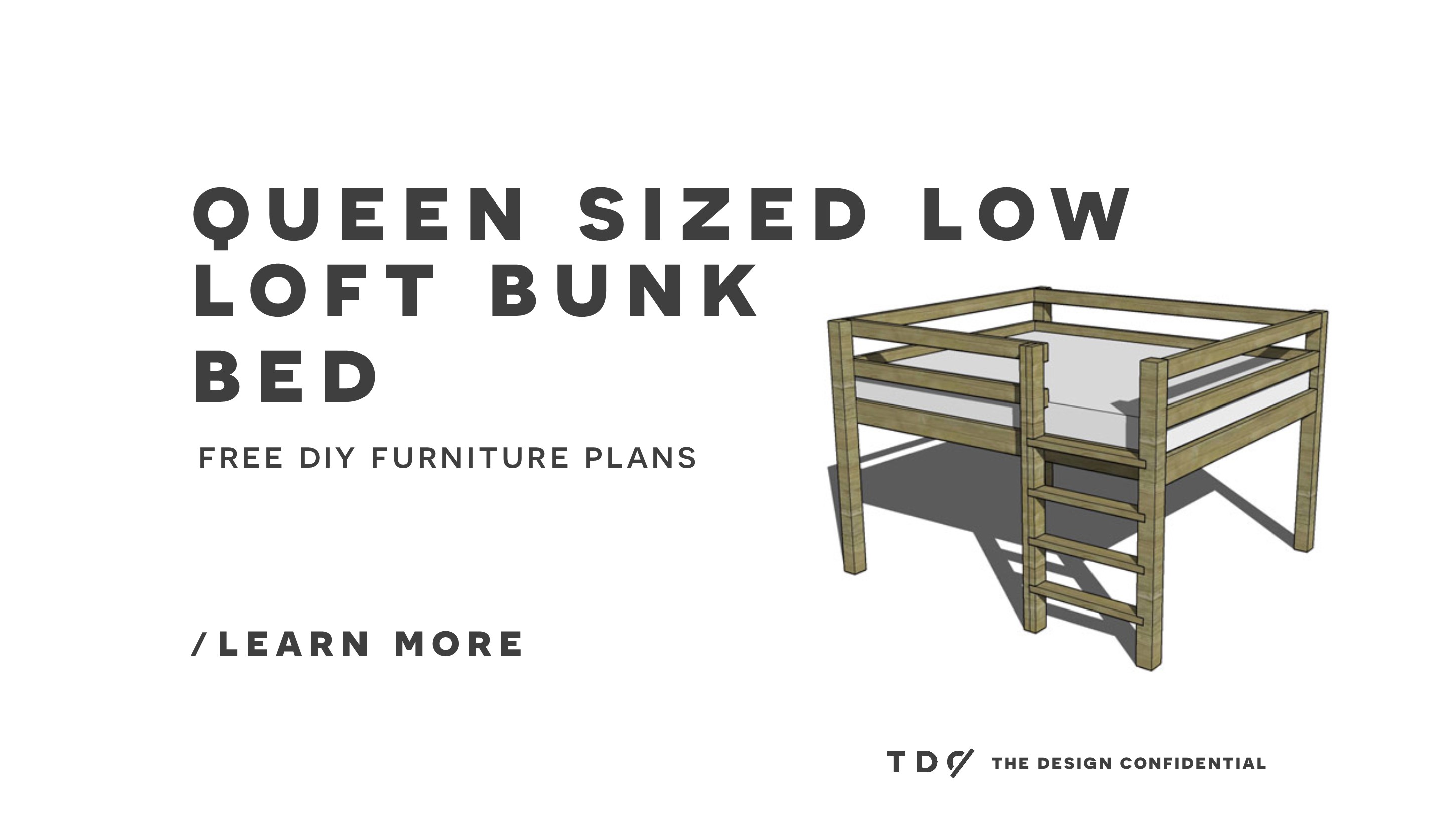 Free DIY Furniture Plans // How to Build a Queen Sized Low 