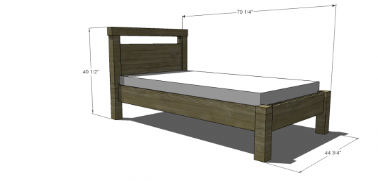Free Diy Furniture Plans To Build A, Diy Twin Headboard Plans