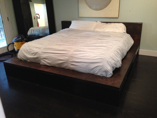 Builders Showcase // Vintage Fir Platform Bed with Storage ... Builders Showcase // Vintage Fir Platform Bed with Storage ...