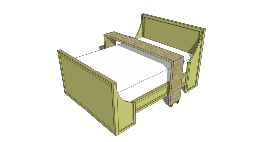 Free Woodworking Plans to Build a Queen Rolling Bed Board ...